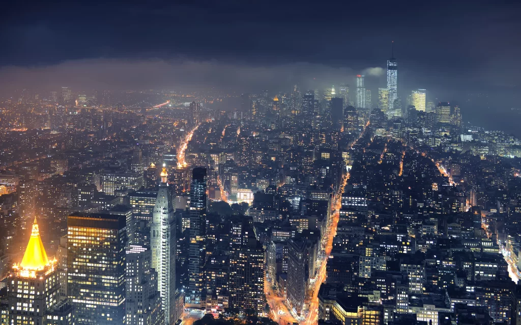 Cityscape Night Lights Urban Skyline Illumination