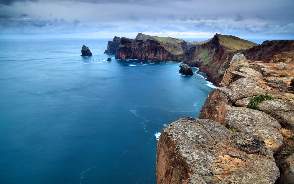 Coastal Cliffs Ocean Waves Rocky Shoreline Cloudy Sky Majestic