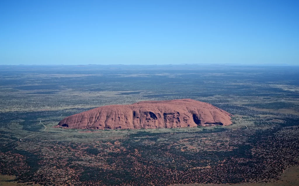 Desert Rock Formation Red Sandstone Flat Plains Sky