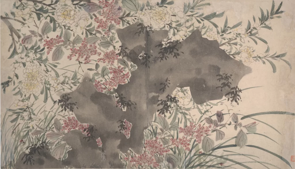 Flowers Plants Ink Wash Traditional Nature Harmony Chen Chun