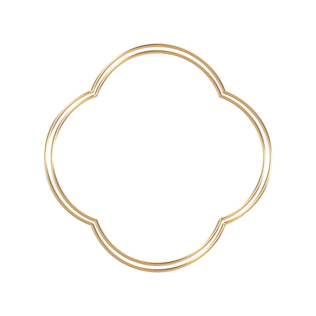 golden quatrefoil frame