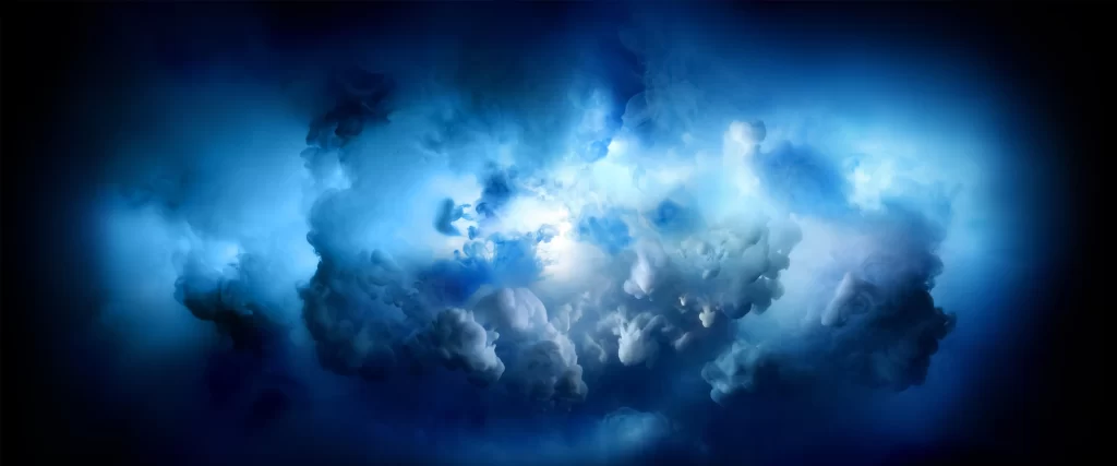 Abstract Clouds Blue Ethereal Mystical Surreal