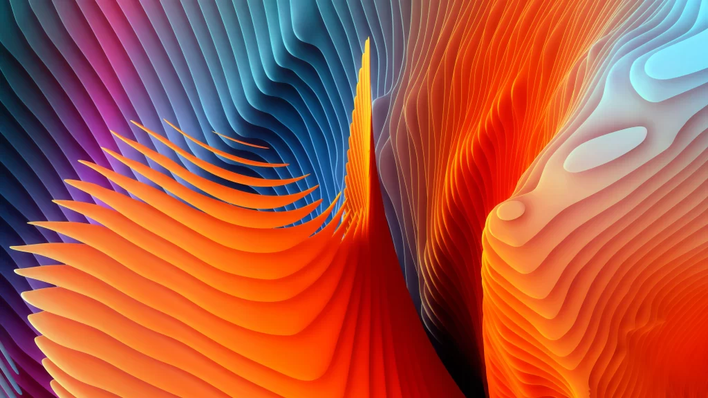 Abstract colorful waves dynamic vibrant fluid
