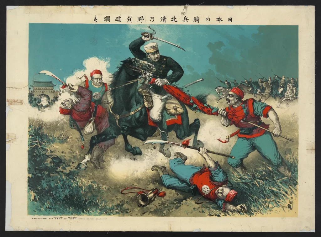 Battle, Samurai, Horse, Traditional Clothing, Dynamic Action, Historical Scene