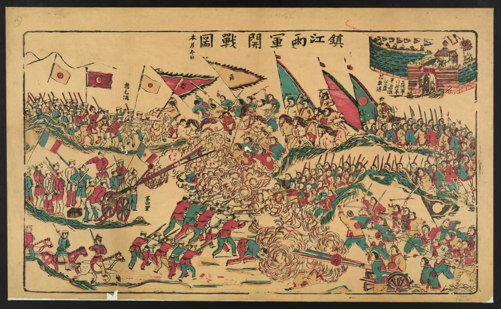 Battle Soldiers Flags Cannon Smoke Traditional Clothing