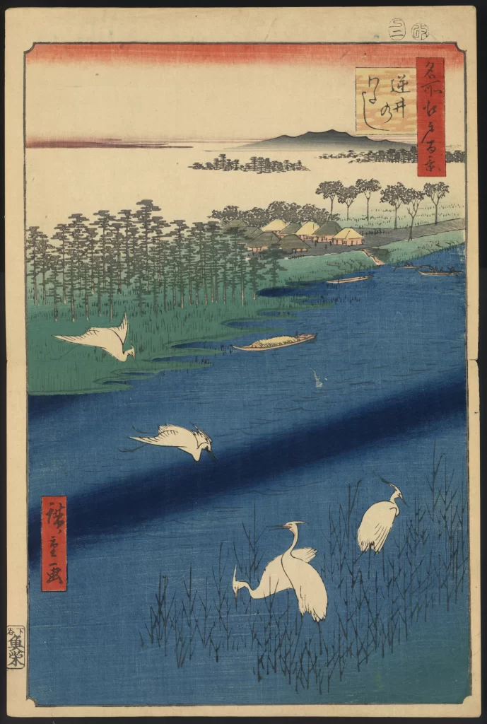 Birds Water Landscape Trees Houses Sky