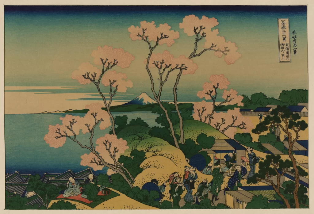 Cherry Blossoms Mount Fuji Landscape Traditional Attire Leisure Nature