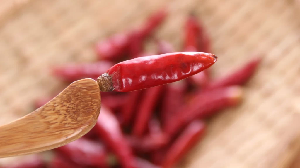 Chili Pepper Wooden Spoon Fresh Red Spicy