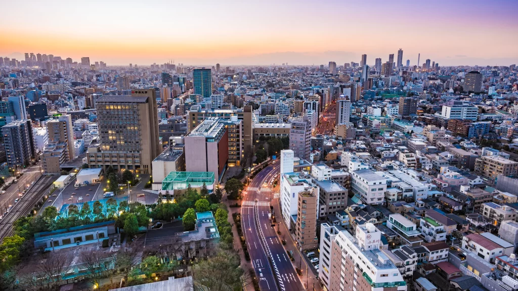 Cityscape Buildings Sunset Urban Roads Skyline