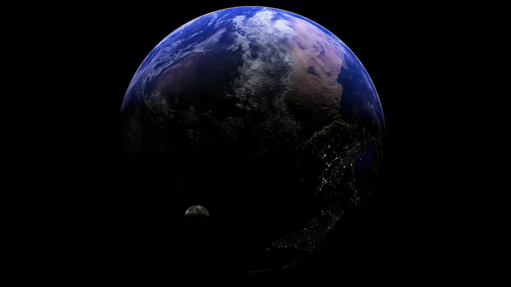 Earth moon space planet atmosphere celestial