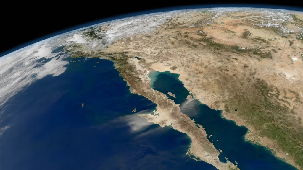 Earth satellite Mediterranean Europe Africa coastline geography environment
