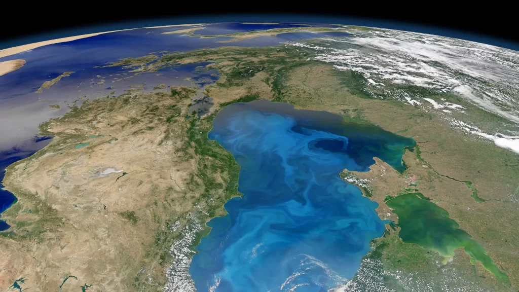 Earth satellite ocean land clouds atmosphere