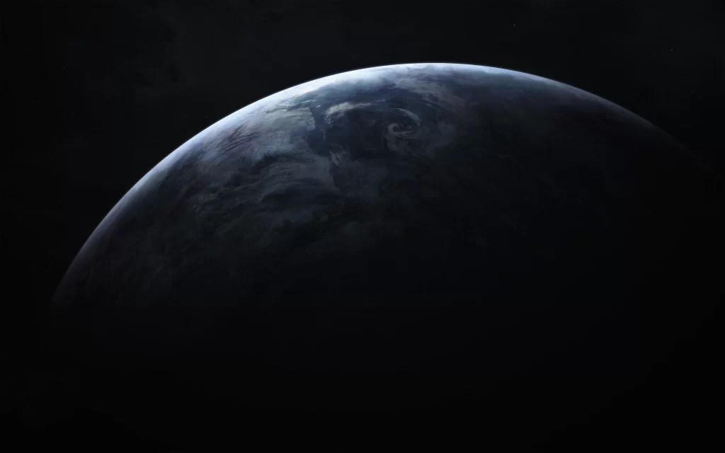 Earth space planet atmosphere darkness shadow
