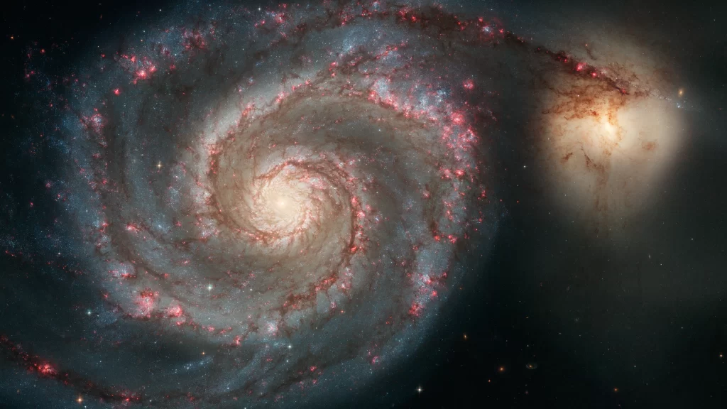 Galaxy spiral structure stars nebula space