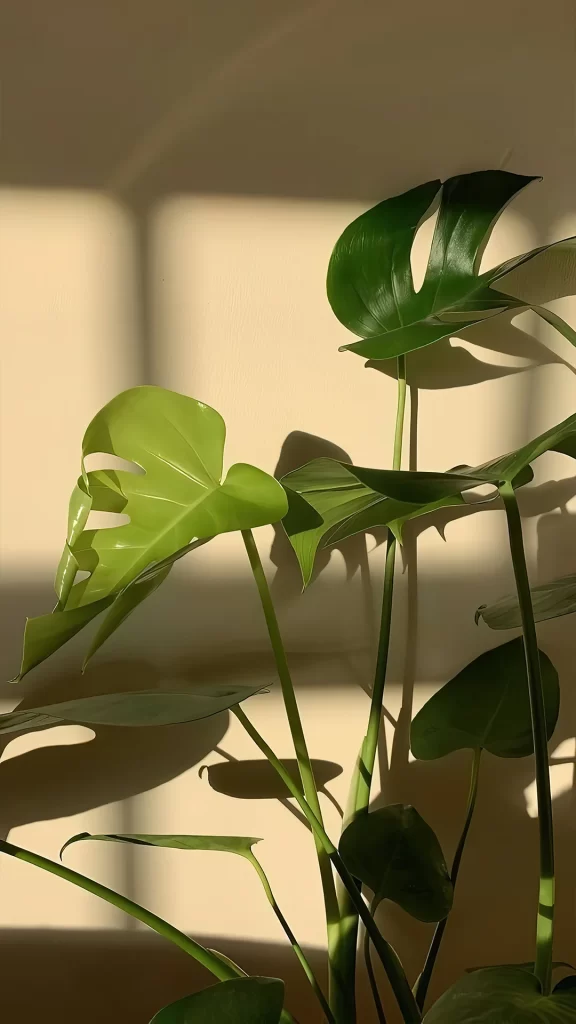 Green Leaves Shadow Sunlight Wall Texture