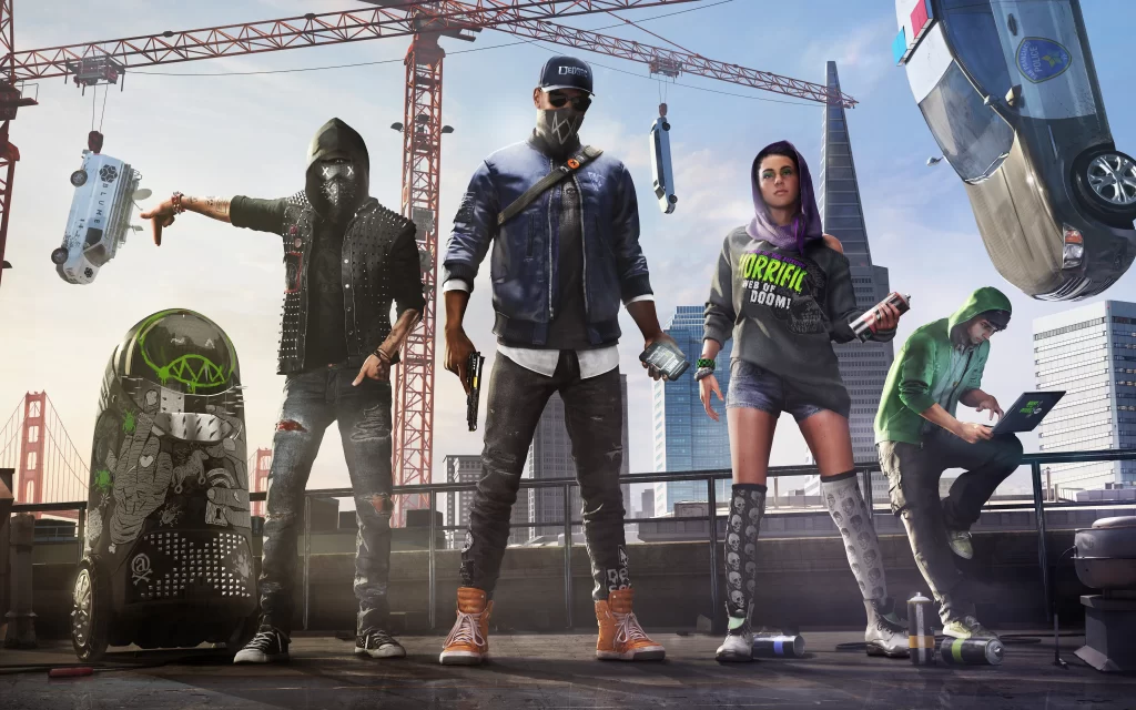 Hackers urban technology futuristic rebellion teamwork