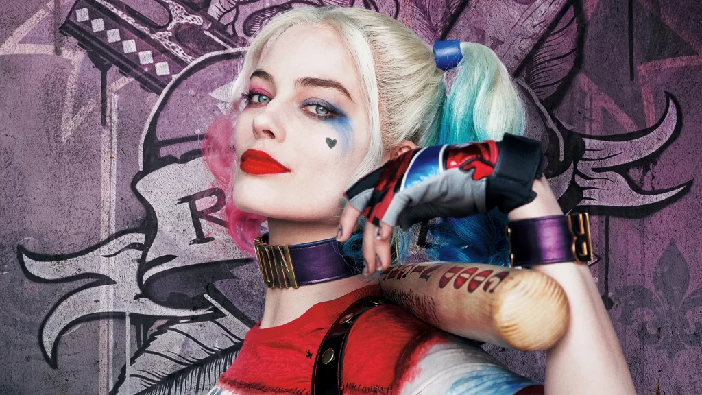 Harley Quinn costume graffiti bat punk rebellious