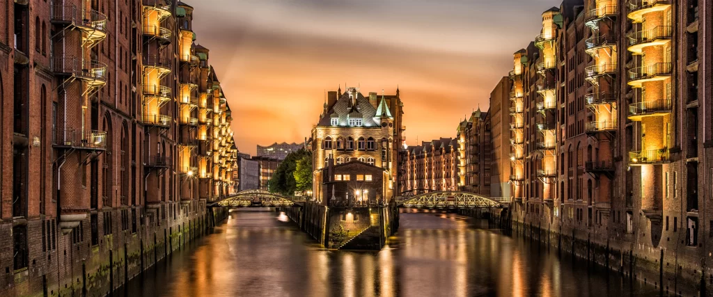 Historic Buildings River Sunset Bridge Reflections Architecture