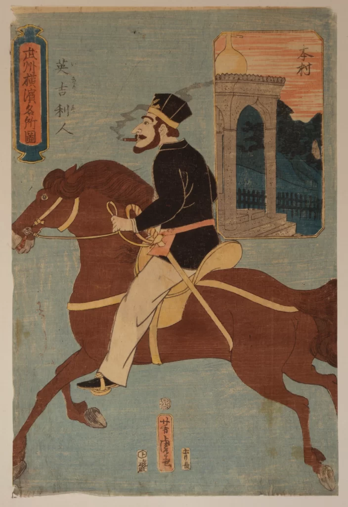 Horse Rider Traditional Attire Japanese Art Historical Scene Cultural Depiction