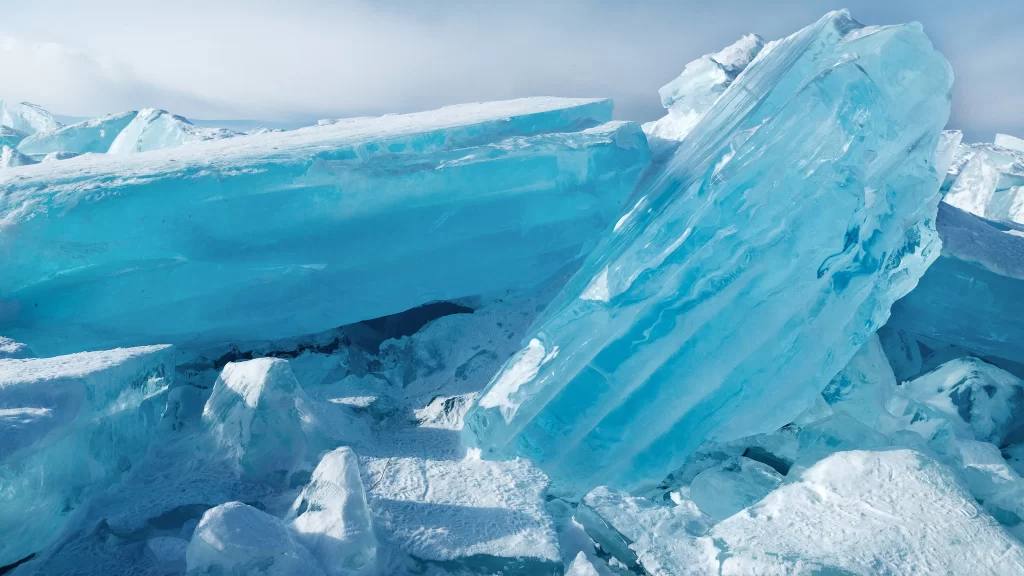 Ice Blue Crystals Snowy Arctic