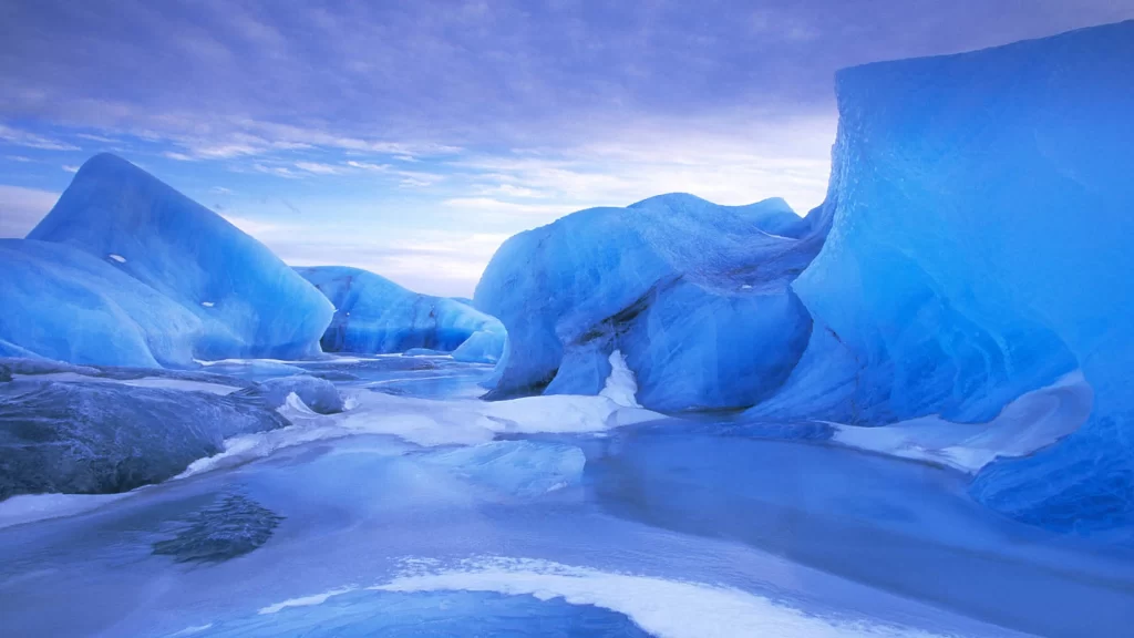 Ice Blue Cold Landscape Serene Natural