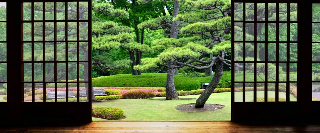 Japanese Garden Greenery Traditional Serene Nature View