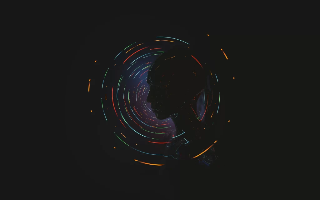 KEYWORDS abstract digital futuristic neon silhouette concentric dynamic technolo