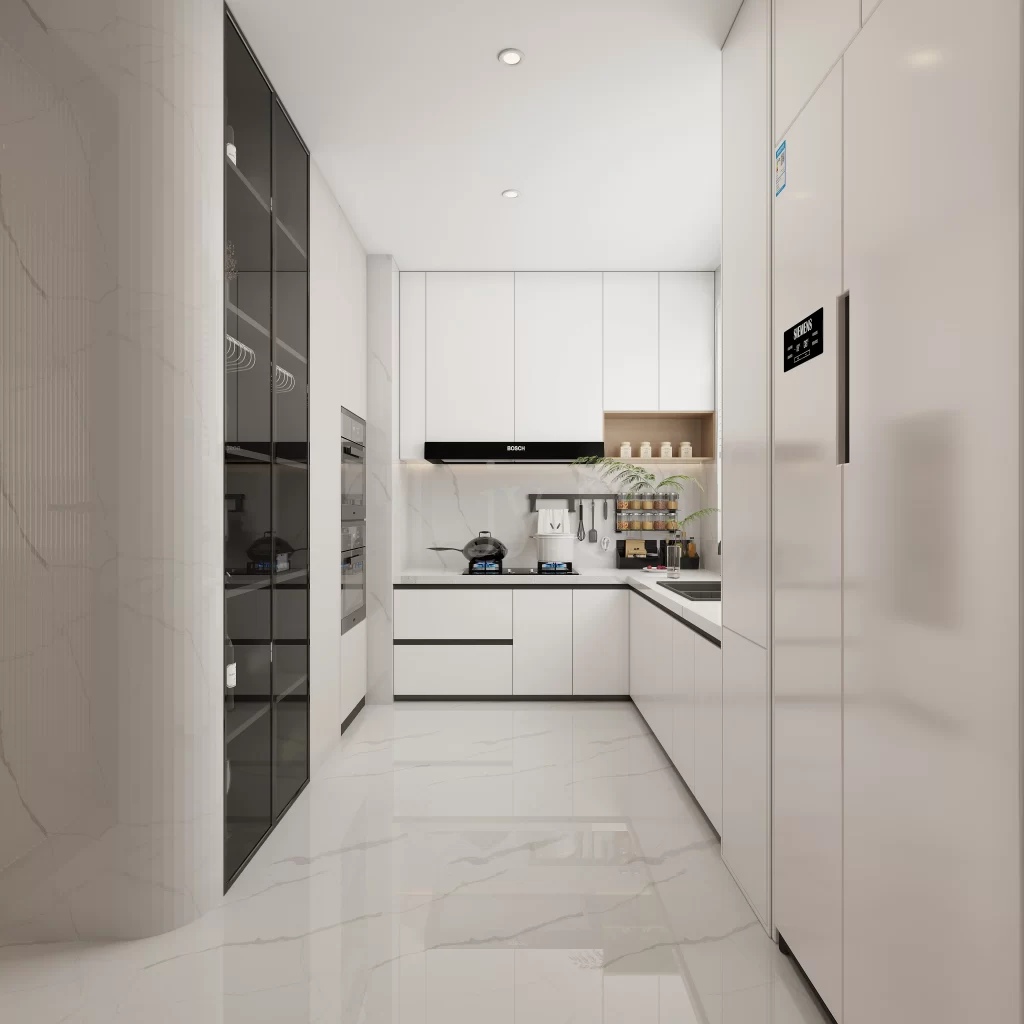 Kitchen white black modern