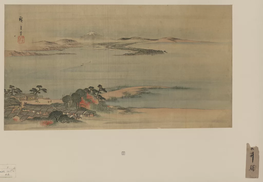 Landscape Serene Water Mountains Traditional Buildings Nature