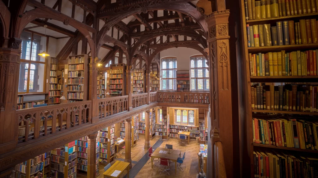 Library Wooden Architecture Books Reading Study
