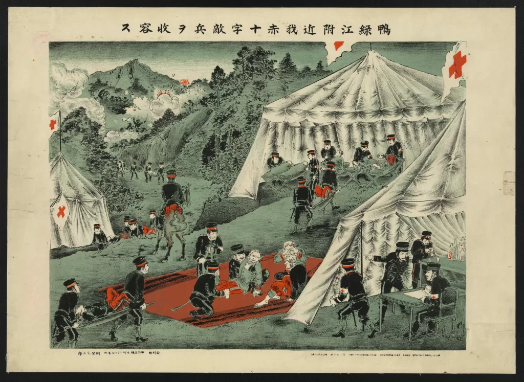 Military Camp Soldiers Medical Tent Red Cross Battlefield Traditional Attire