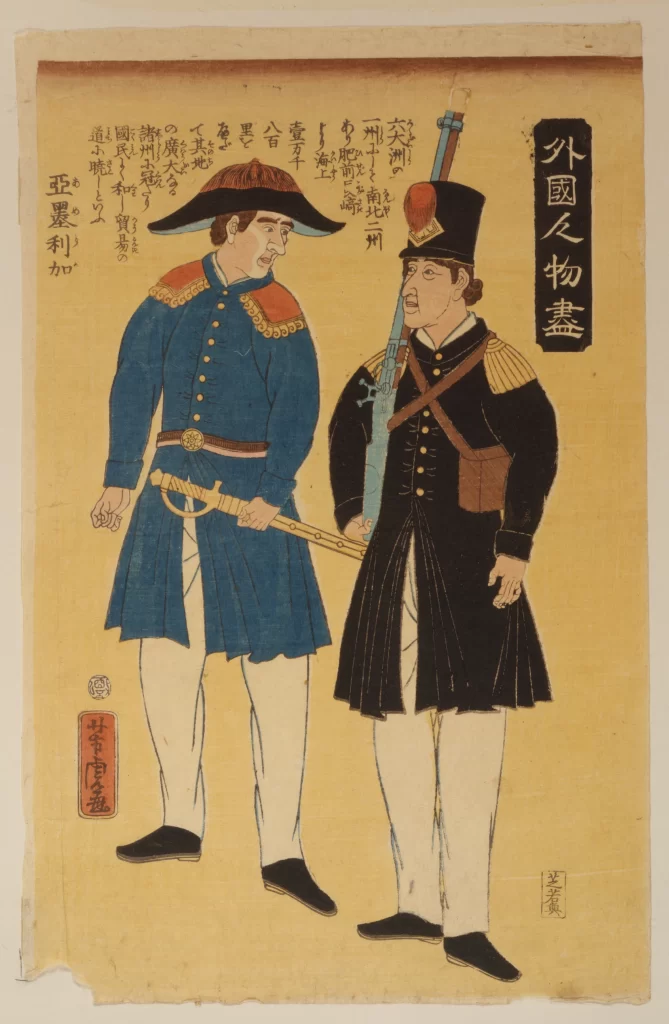Military Uniforms Historical Figures Traditional Attire Japanese Art Cultural Depiction Ukiyo-e Style