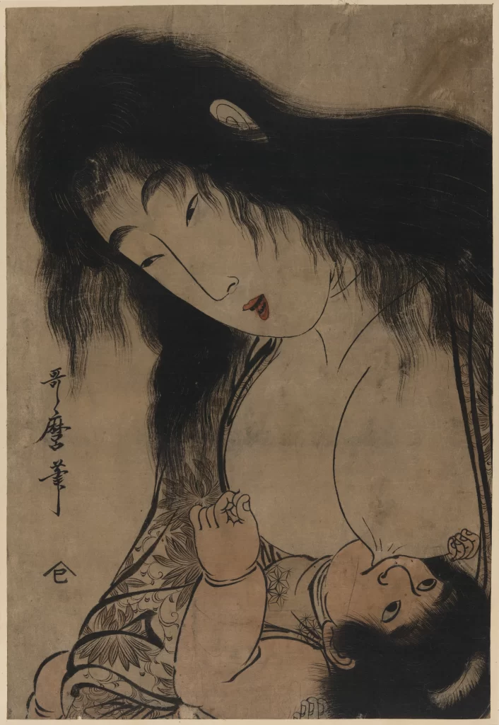 Mother Baby Breastfeeding Traditional Art