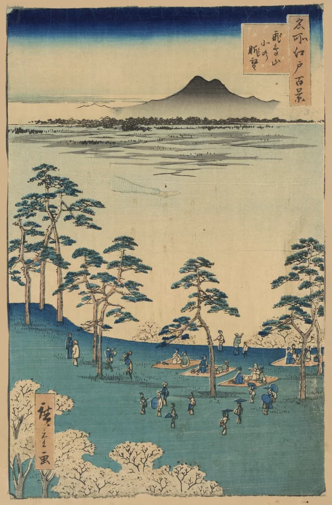 Mount Fuji Landscape People Trees Traditional Attire Leisure