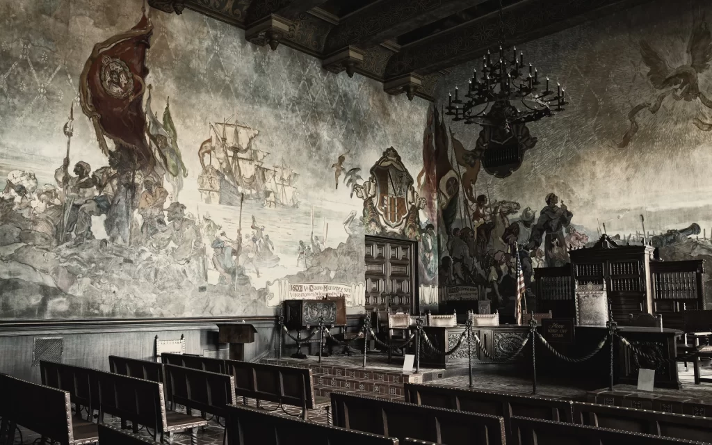 Mural Historical Figures Exploration Ships