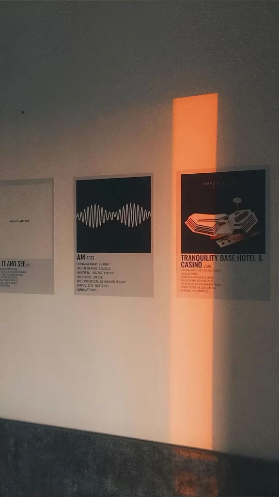 Posters Wall Text Design Shadow Orange
