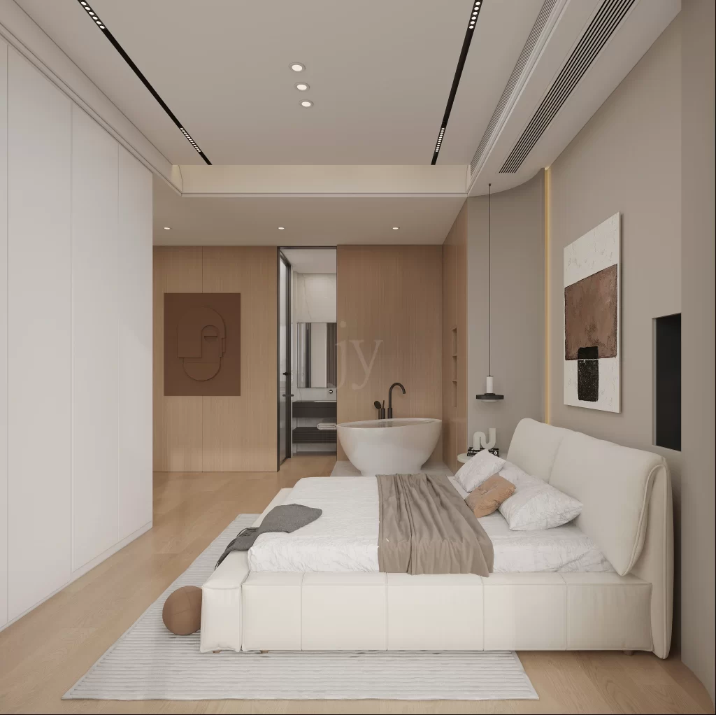Room type bedroom furniture bed colors white brown style modern