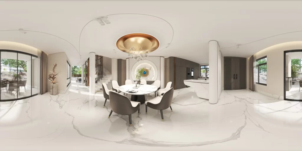 Room type dining room furniture colors white and brown style modern