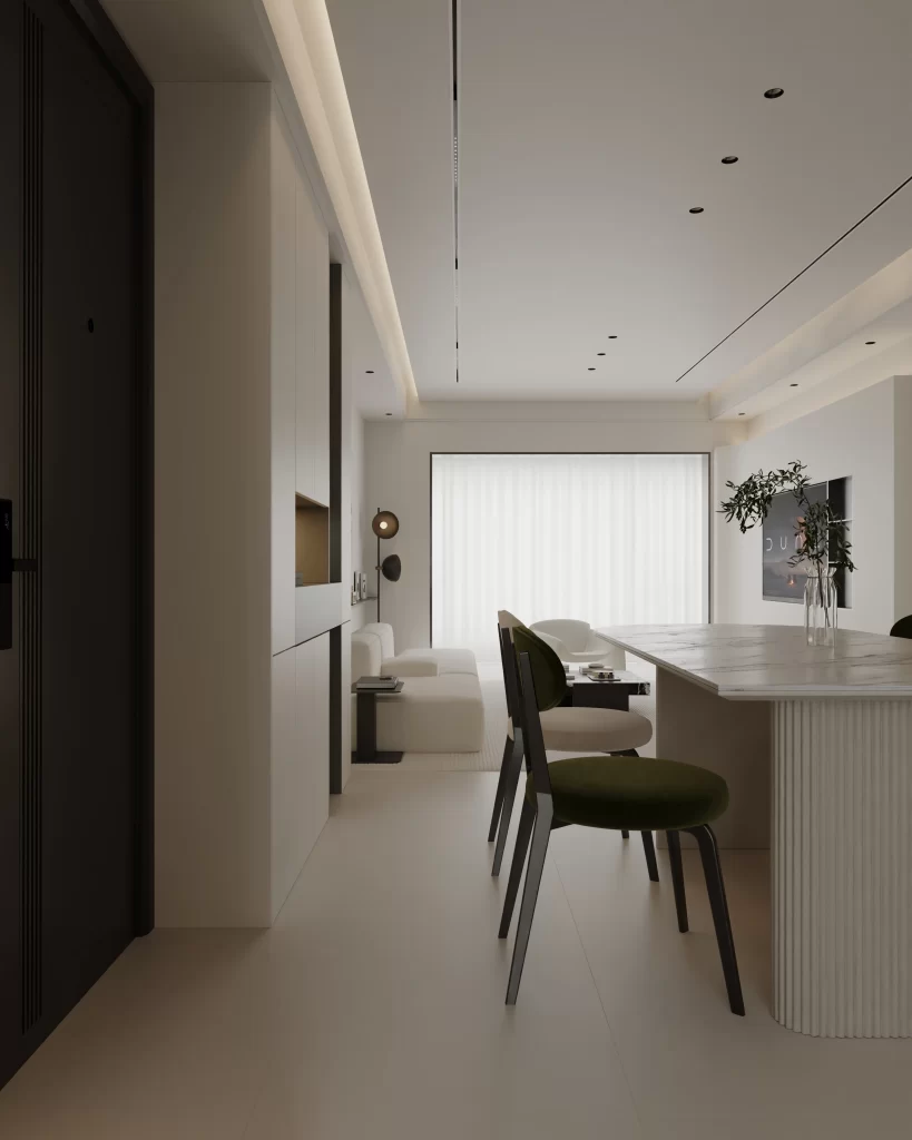 Room type dining room furniture colors white black green style modern