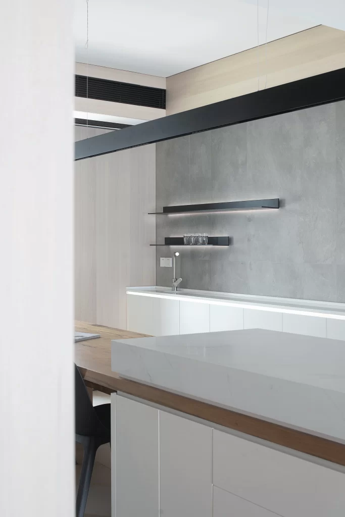 Room type kitchen furniture white black wood style modern