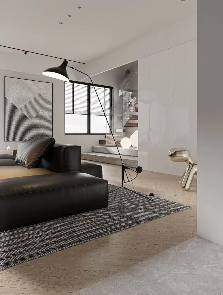 Room type living room furniture black and white style modern