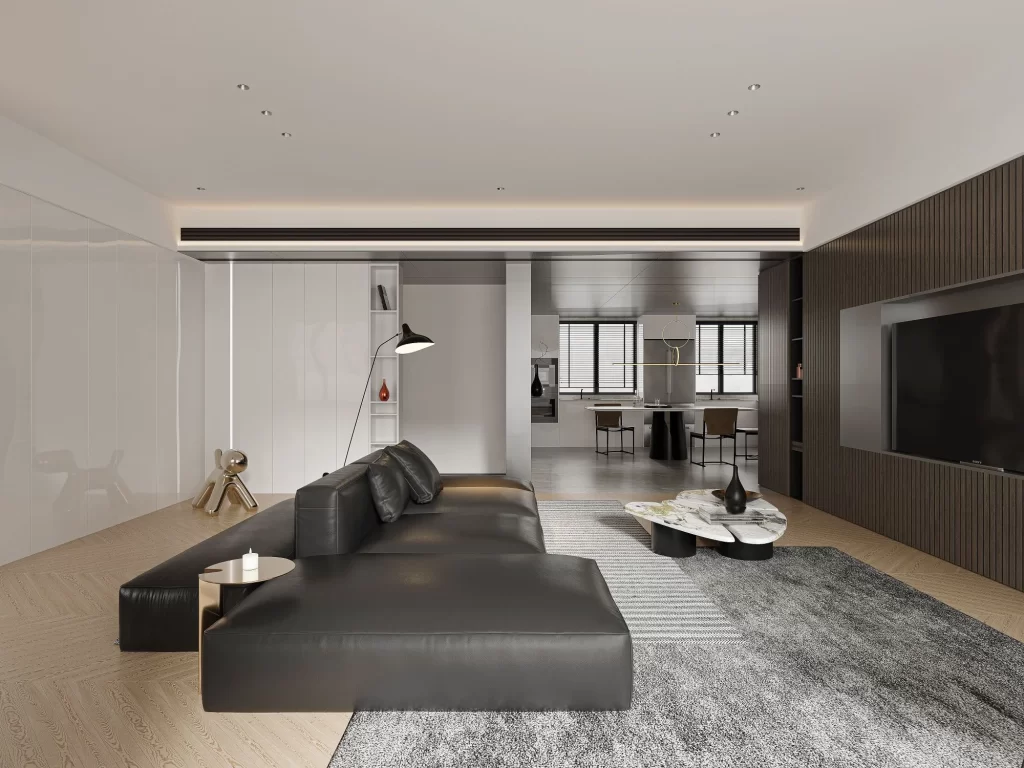 Room type living room furniture black and white style modern