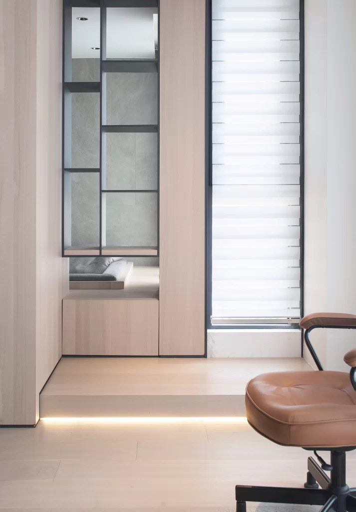 Room type office furniture colors brown black style modern