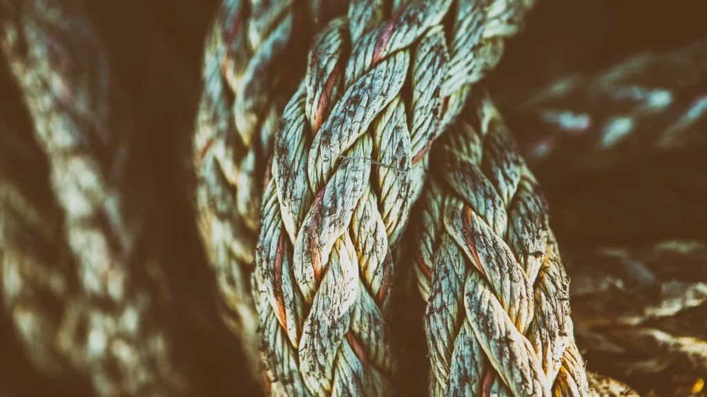 Rope braided texture weathered marine durability