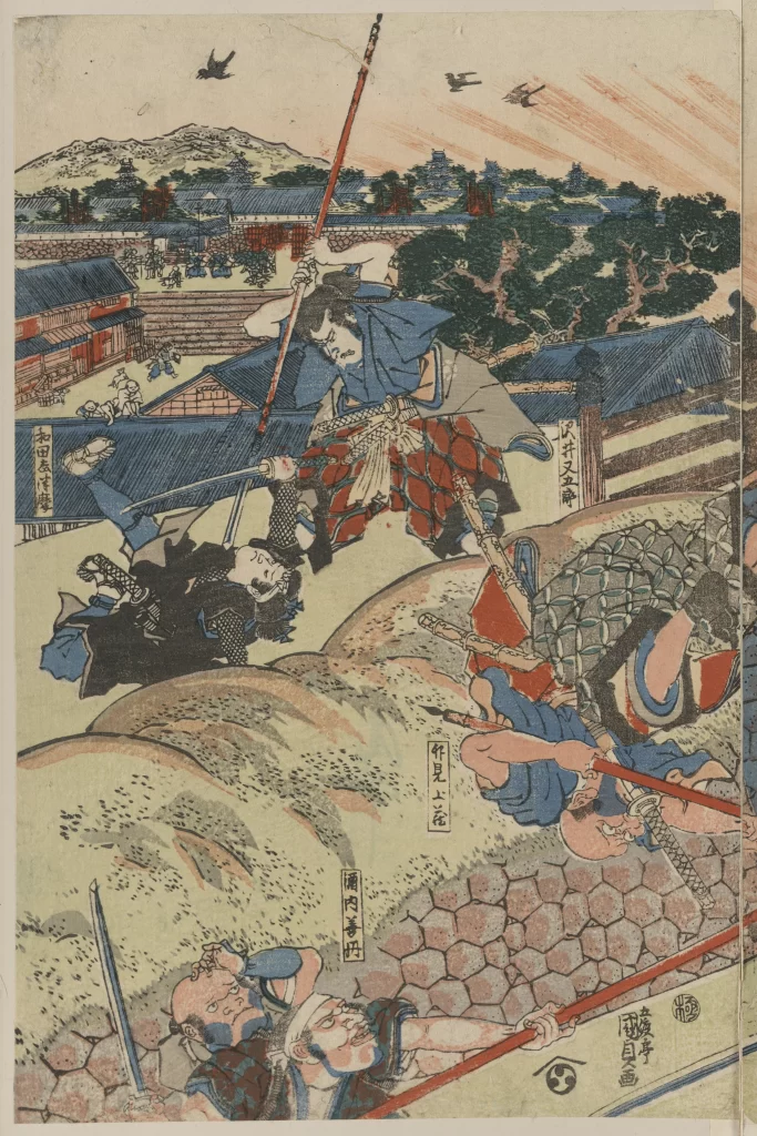 Samurai Battle Traditional Japanese Art Ukiyo-e