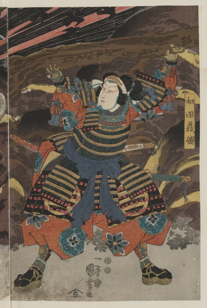 Samurai Traditional Armor Japanese Art Dynamic Pose Historical Figure