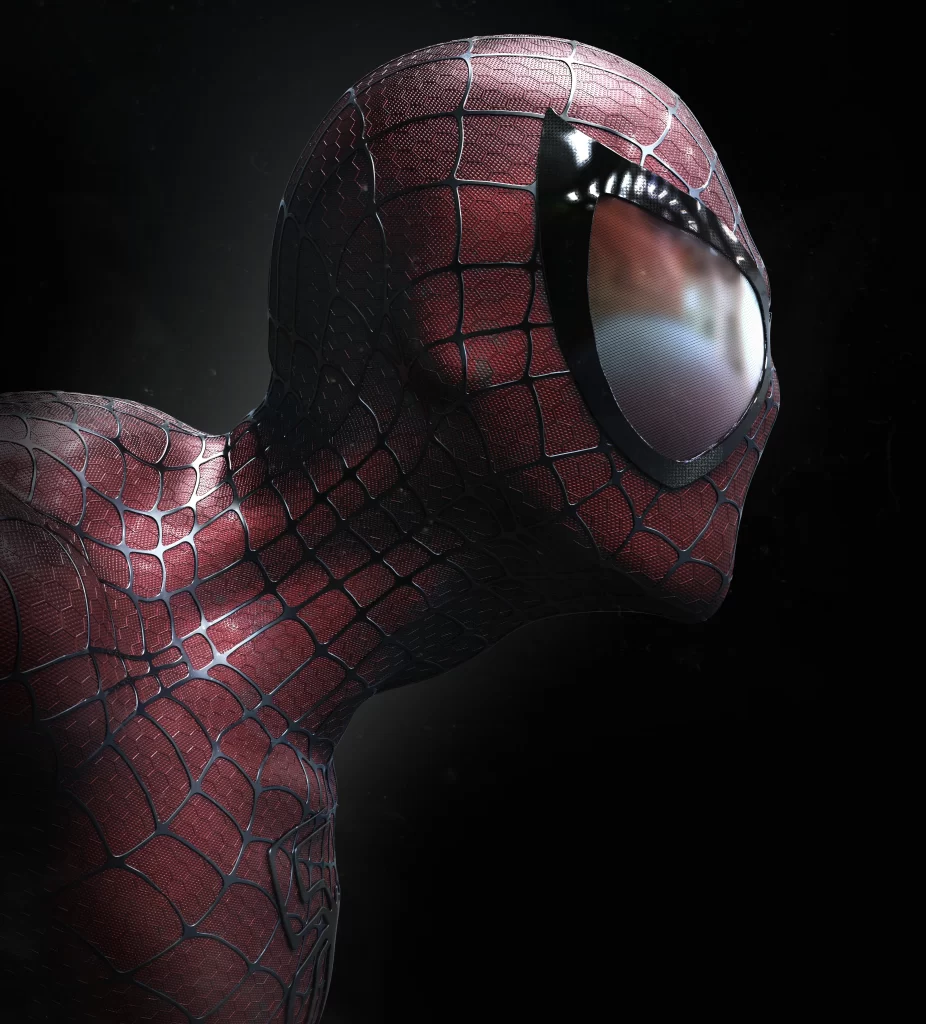 SpiderMan superhero costume mask web pattern comic book