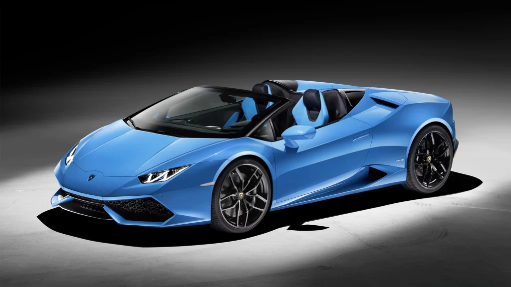 Sports car luxury convertible blue design wheels