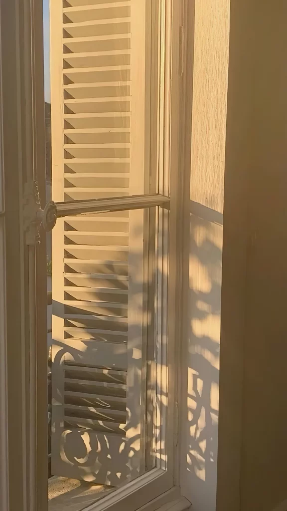 Sunlight Window Shadows Shutters Warm Serene