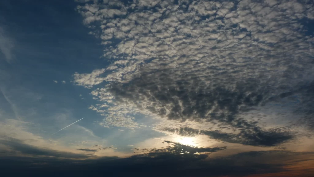 Sunset clouds sky horizon tranquil nature